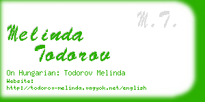 melinda todorov business card